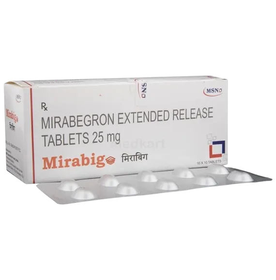 mirabig er 25mg tablet 10's
